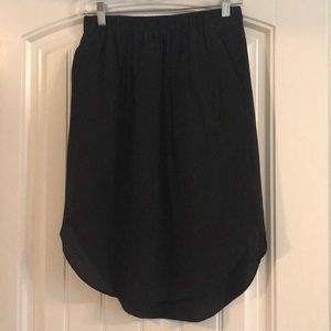 Madewell Black Silk Skirt S